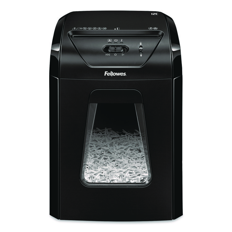 Fellowes Powershred 12C Cross-Cut Personal Shredder, 12 Manual Sheet Capacity (FEL24343401)