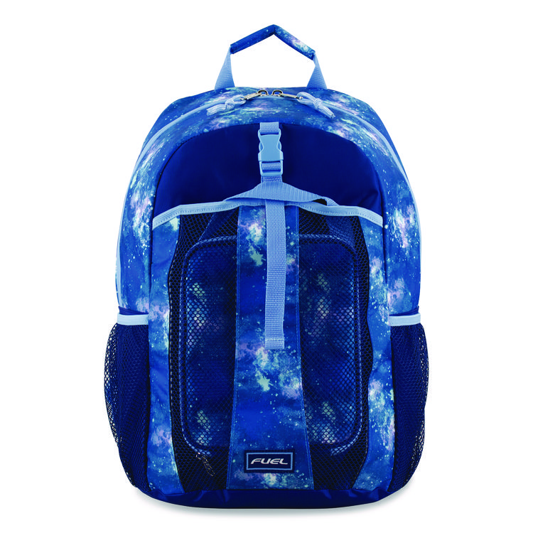 FUEL USA Bijoux Deluxe Backpack and Lunch Bag Bundle, Backpack: 13.5" x 7" x 18.5", Lunch Bag: 7.5" x 4.25" x 9", Light Blue Galaxy (FUE110592STGX5)