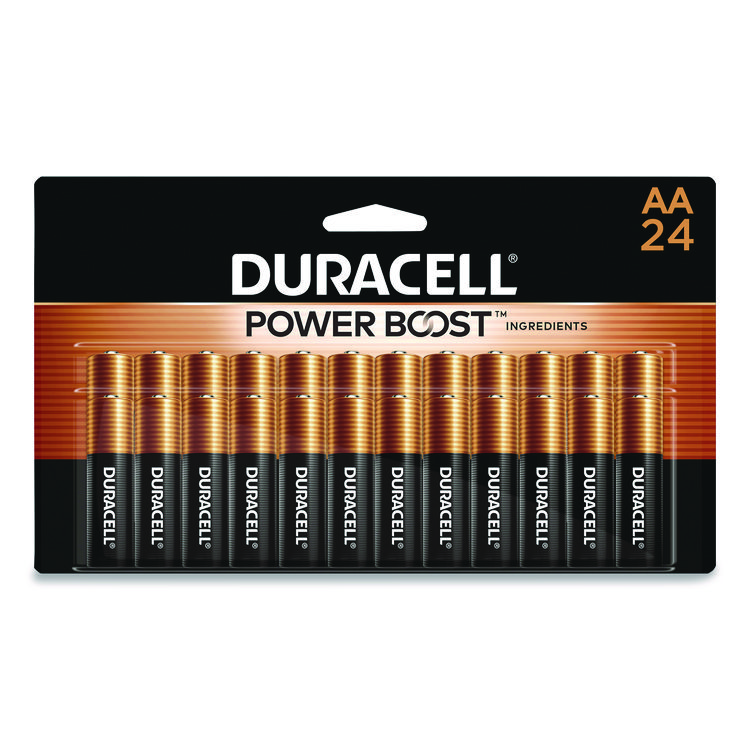 Duracell Power Boost Copper Top Alkaline AA Batteries, 24/Pack (DURMN1500B240PK)