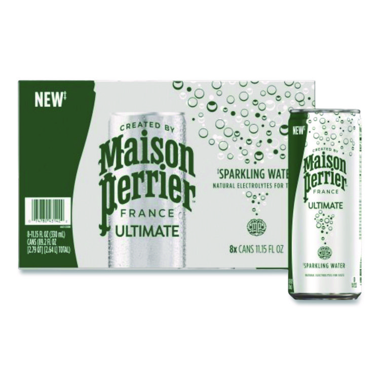 NestlÃ© Maison Perrier Sparkling Water, Plain, 11.15 oz, 8 Cans/Box (PRR60171)