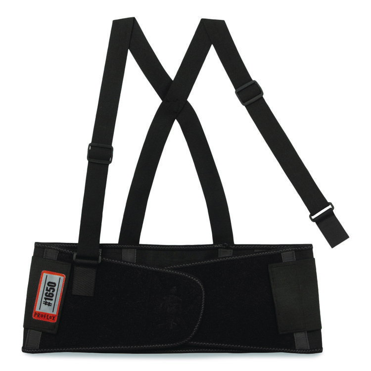 ergodyne ProFlex 1650 Economy Elastic Back Support Brace, 2X-Large, 42" to 46" Waist, Black (EGO11096)