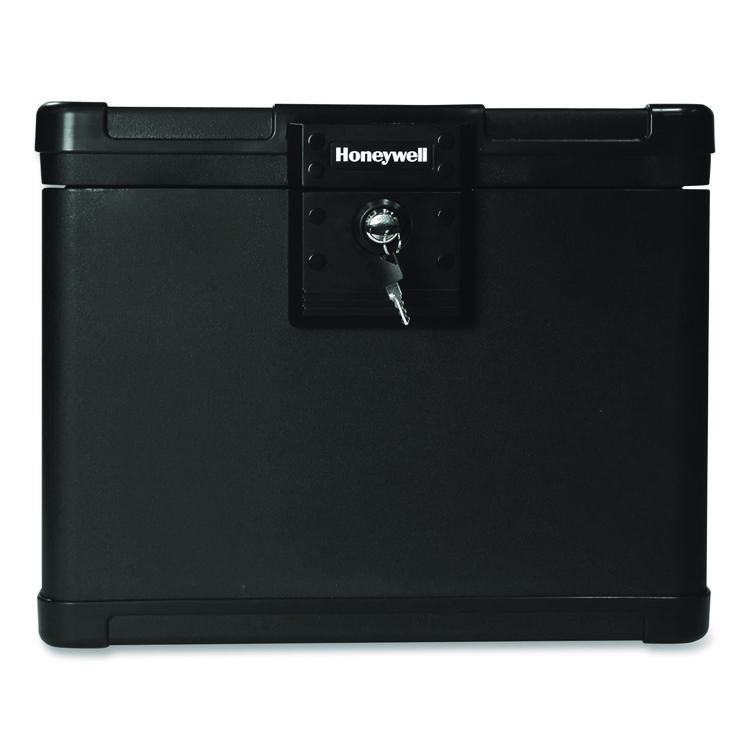 Honeywell Molded Fire and Water File Chest, 16 x 12.6 x 13, 0.6 cu ft, Black (HWL1536)