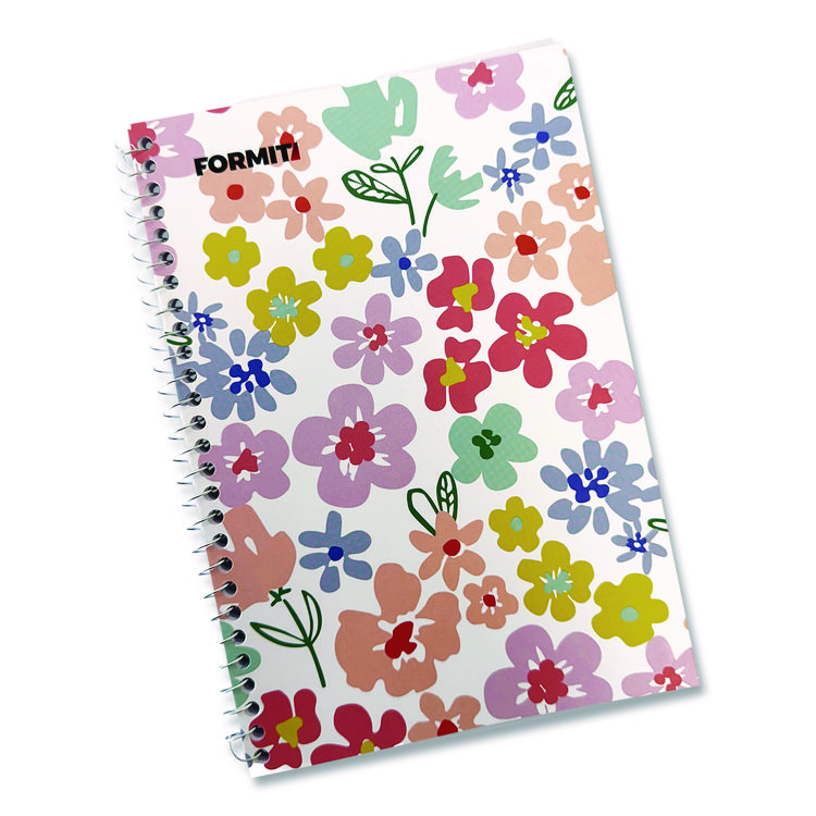 CHAGRINOVATIONS Notebook, Floral Design, 1-Subject, Wide/Legal Rule, Pink/Yellow/Green, (70) 8.75 x 6 Sheets (CH7FI68189)