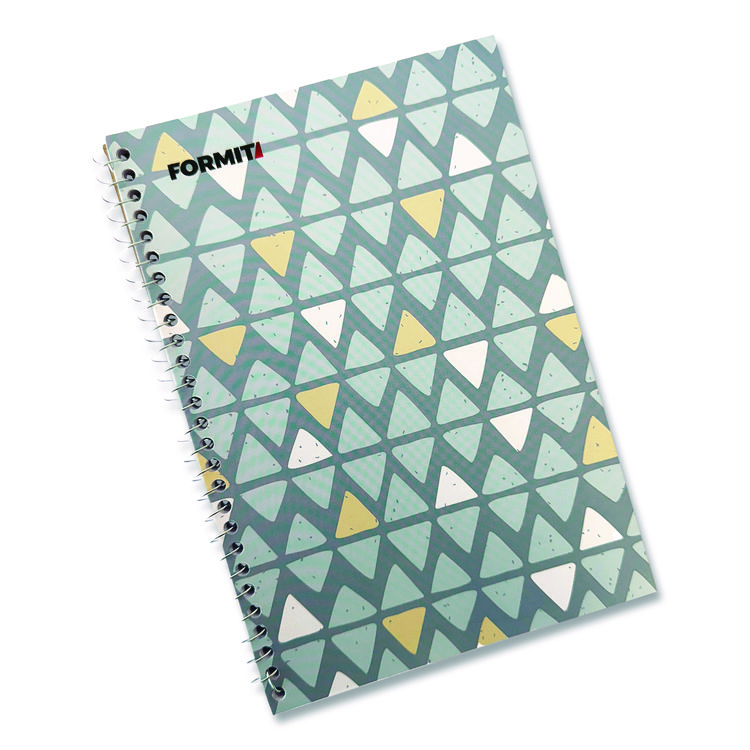 CHAGRINOVATIONS Notebook, Triangle Pattern, 1-Subject, Wide/Legal Rule, Blue/Yellow/Light Blue, (70) 8.75 x 6 Sheets (CH7FI68188)