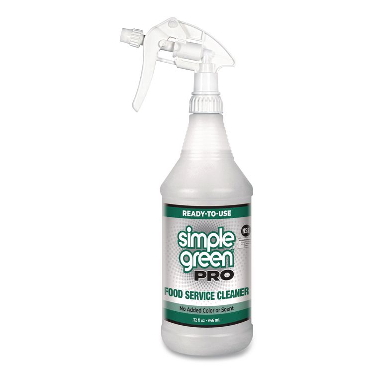 Simple Green Pro Food Service Cleaner Ready-To-Use, 32 oz Spray Bottle, 12/Carton (SMP0601032)