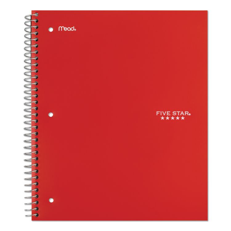 Five Star Wirebound Notebook, 1-Subject, Wide/Legal Rule, Randomly Assorted Cover Color, (100) 10.5 x 9.18 Sheets (MEA05200)
