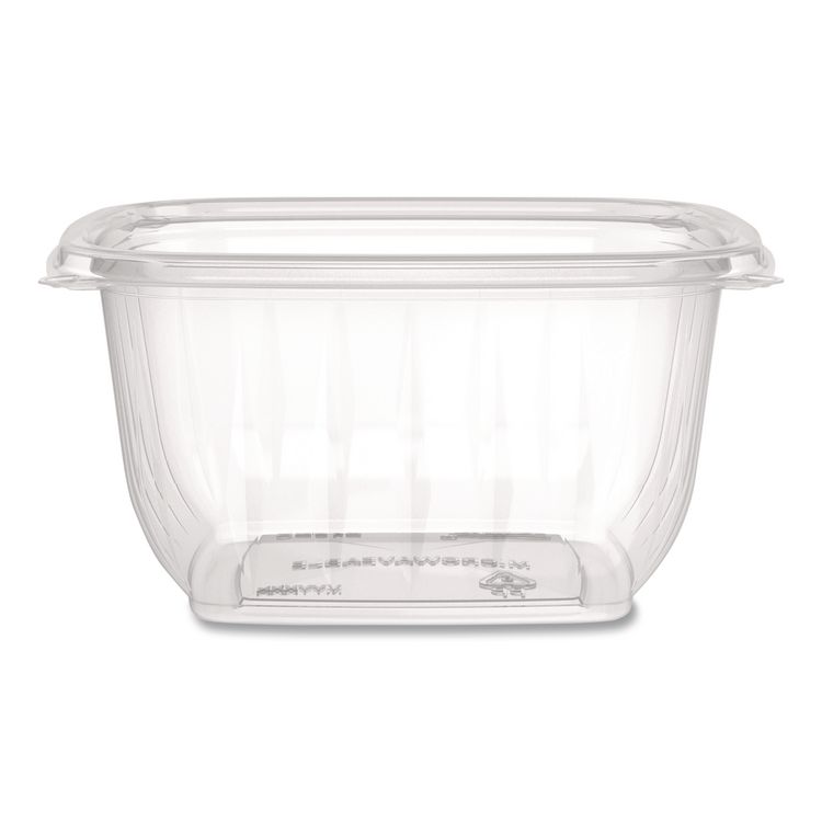Square Square Plastic Bowls, 16 oz, 8.5 x 8.5 x 1.96, Clear, Plastic, 63 Bowls/Sleeve, 8 Sleeves/Carton (DCCC16SB)