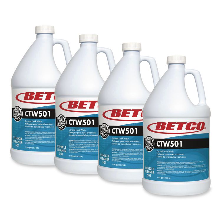 BETCO CORPORATION CTW501 Car and Truck Wash, Lemon Scent, 1 gal Bottle, 4/Carton (BET5010400)