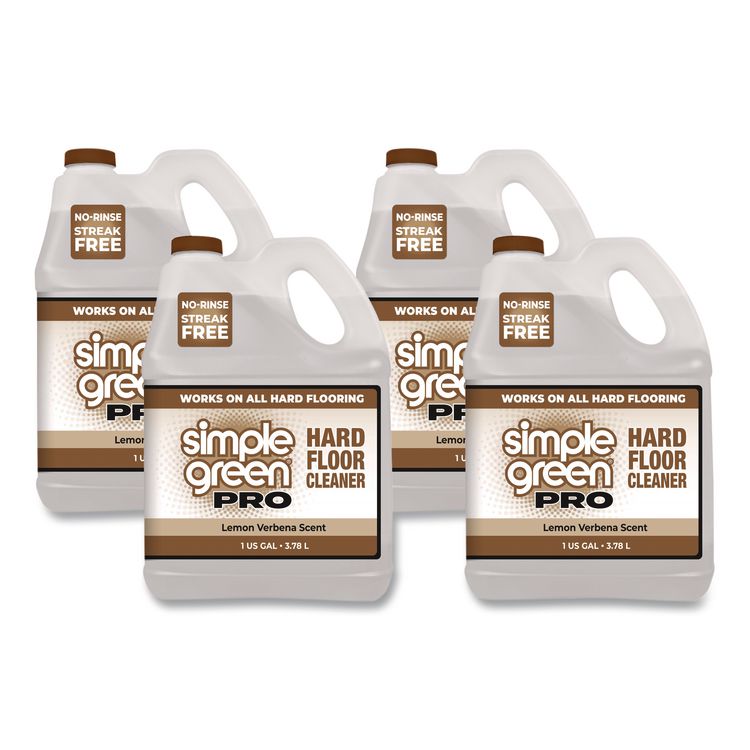 Simple Green Pro Hard Floor Cleaner, Lemon Verbena, 1 gal Bottle, 4/Carton (SMP0505128)