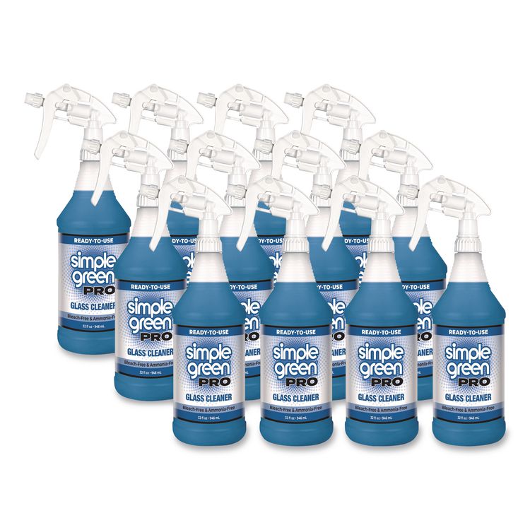 Simple Green Pro Glass Cleaner Ready-To-Use, 32 oz Spray Bottle, 12/Carton (SMP1101032)