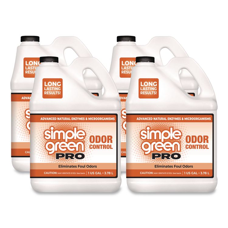 Simple Green Pro Odor Control, Lemongrass Eucalyptus, 1 gal Bottle, 4/Carton (SMP0704128)
