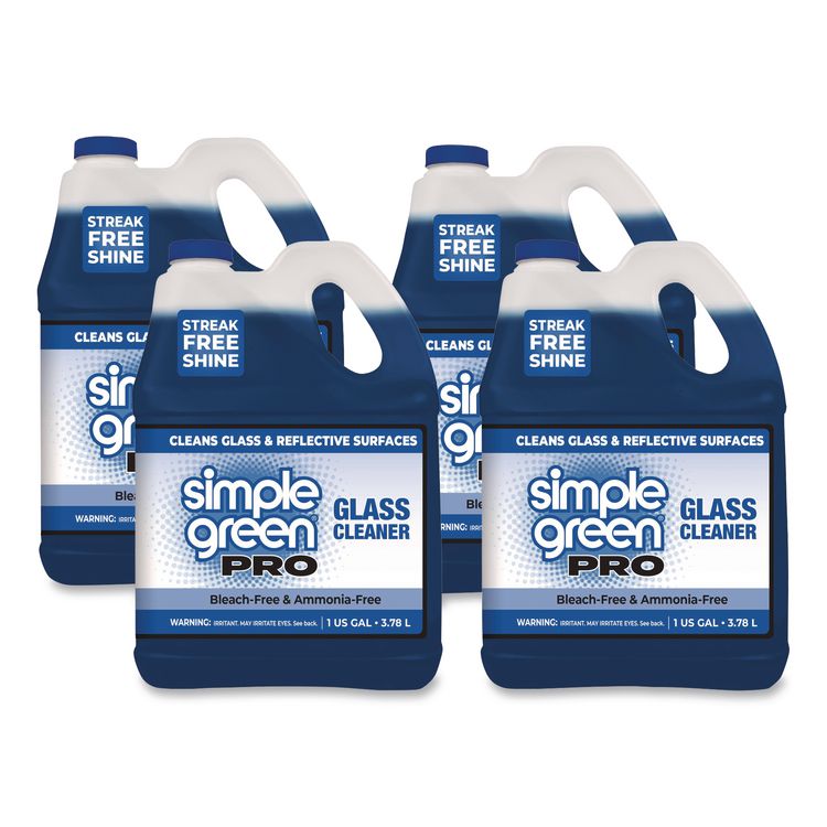 Simple Green Pro Glass Cleaner, 1 gal Bottle, 4/Carton (SMP1101128)