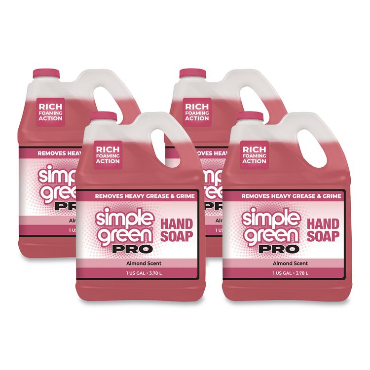 Simple Green Pro Hand Soap, Almond Scent, 1 gal Bottle, 4/Carton (SMP4102128)