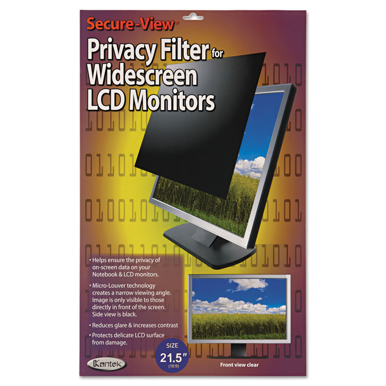 Kantek Secure View LCD Monitor Privacy Filter for 21.5" Widescreen Flat Panel Monitor, 16:9 Aspect Ratio (KTKSVL215W)
