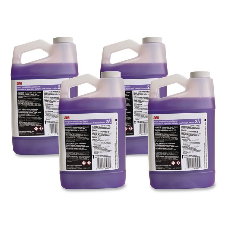 3M Heavy-Duty Multi-Surface Cleaner Concentrate, Citrus, 0.5 gal Bottle, 4/Carton (MMM2A)