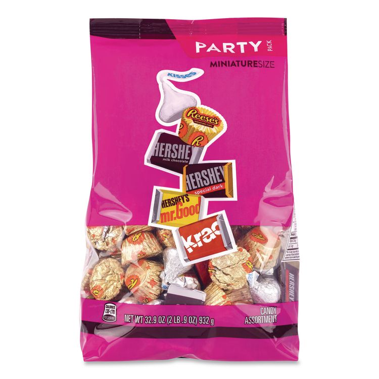 Hershey's Milk Chocolate Candy Mini Assortment, 32.9 oz Bag, 122 Individually Wrapped Chocolates (GRR22002588)