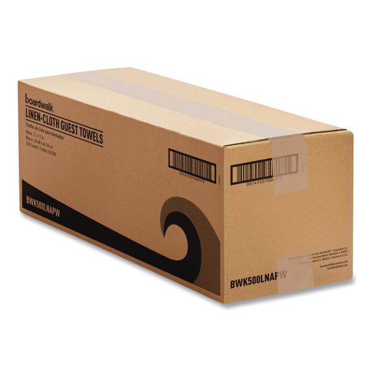 Boardwalk Guest Towels, 1-Ply, 12 x 17, White, 100/Pack, 5 Packs/Carton (BWK500LNAPW)