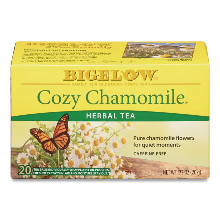 Bigelow Single Flavor Tea, Cozy Chamomile, 28 Bags/Box (BTC00401)