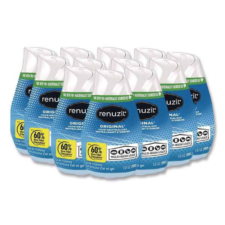 Renuzit Adjustables Air Freshener, Original Scent, 7 oz Solid, 12/Carton (AMY63133CT)