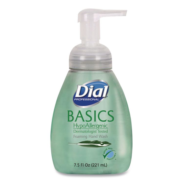 Dial Professional Basics Hypoallergenic Foaming Hand Wash, Honeysuckle Scent, 7.5 oz (DIA06042)