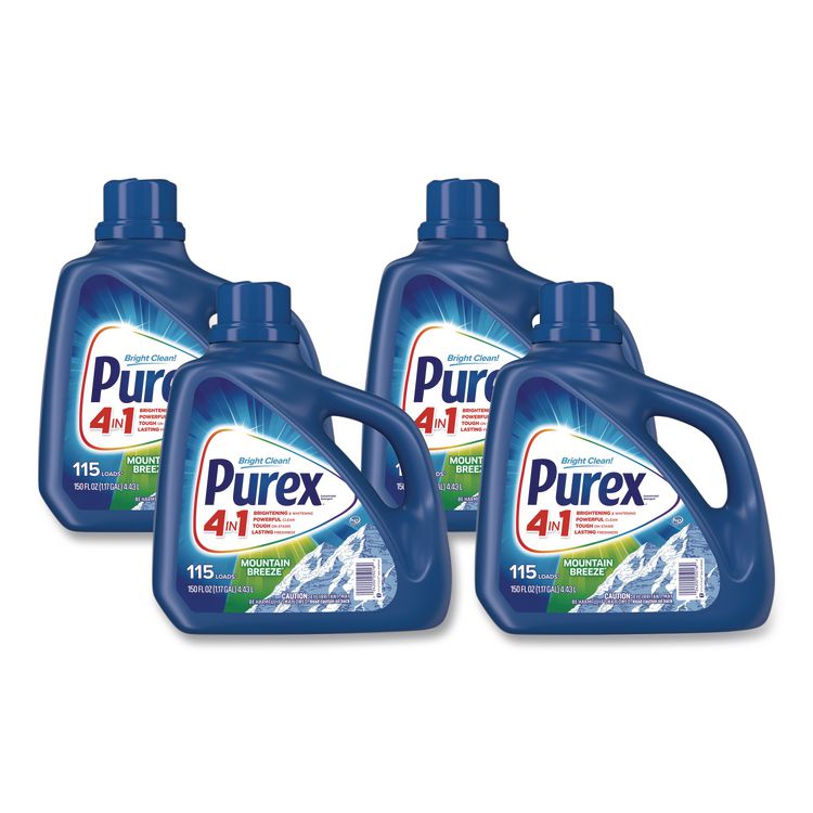 Purex Liquid Laundry Detergent, Mountain Breeze, 150 oz Bottle, 4/Carton (DIA05016CT)