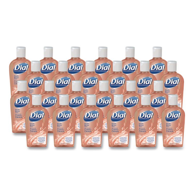 Dial Professional Hair + Body Wash, Neutral Scent, 7.5 oz, 24/Carton (DIA04014)