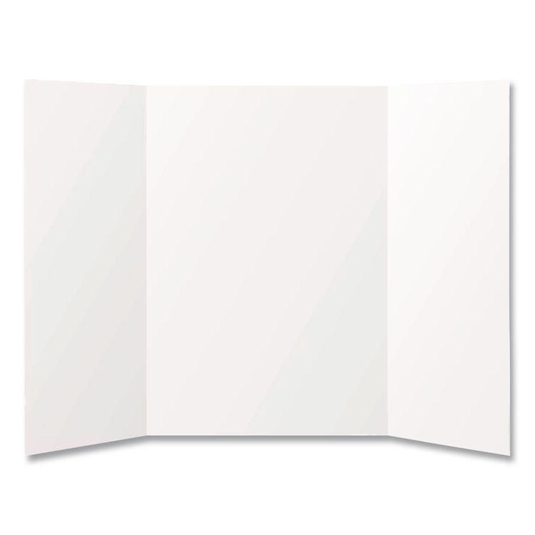 CHAGRINOVATIONS Trifold Display Boards, 36 x 48, White (CH7FI68203FSC)