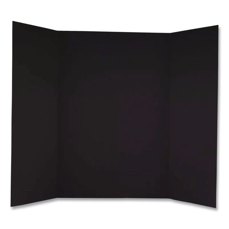 CHAGRINOVATIONS Trifold Display Boards, 36 x 48, Black (CH7FI68209FSC)