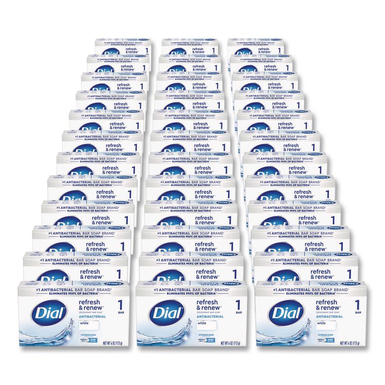Dial Deodorant Bar Soap, Iconic Dial Soap Scent, 4 oz, 36/Carton (DIA92633)