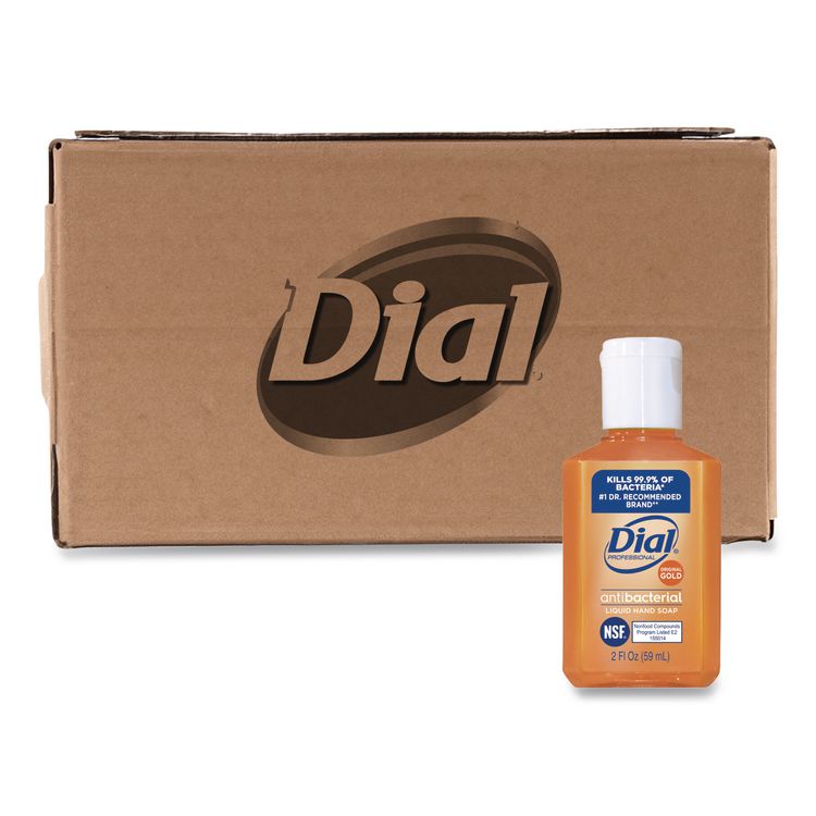 Dial Professional Gold Antibacterial Liquid Hand Soap, 2 oz, 144/Carton (DIA32966)