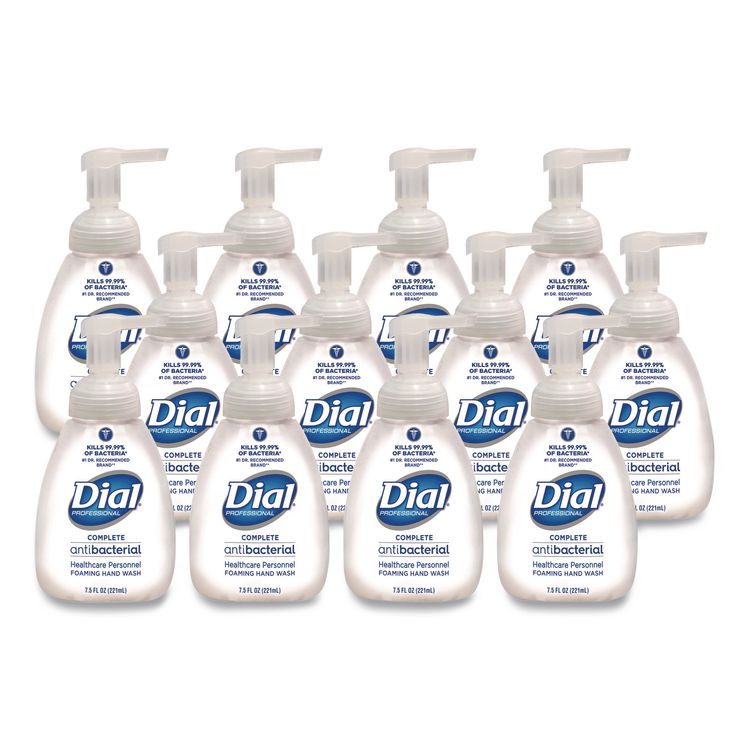 Dial Professional Antibacterial Foaming Hand Wash, Original Scent, 7.5 oz, 12/Carton (DIA81075)