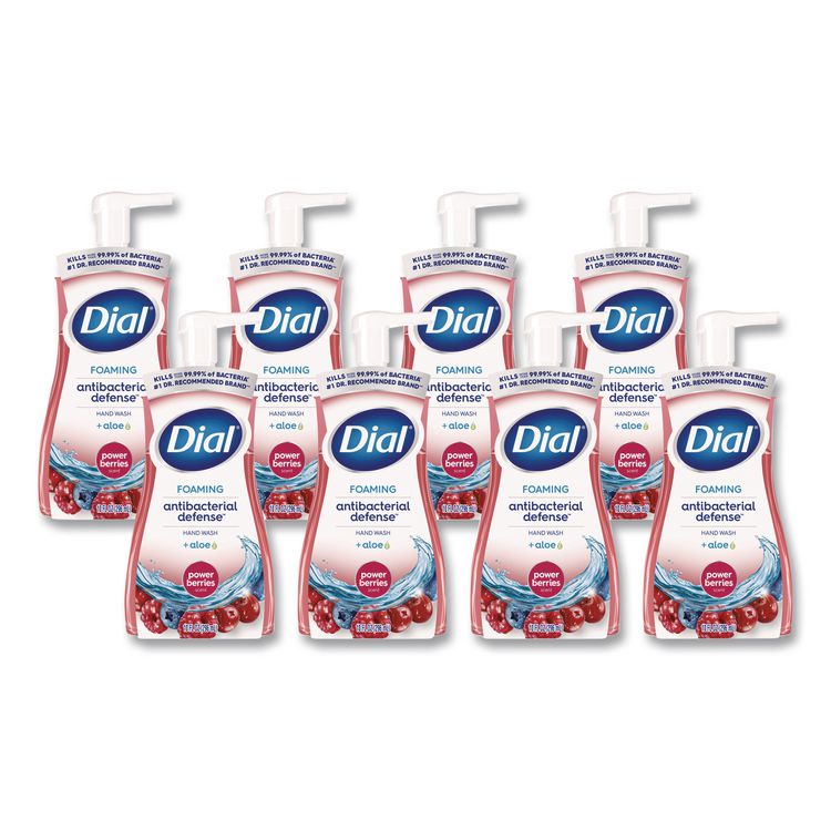 Dial Antibacterial Foaming Hand Wash, Power Berries Scent, 10 oz, 8/Carton (DIA34727)