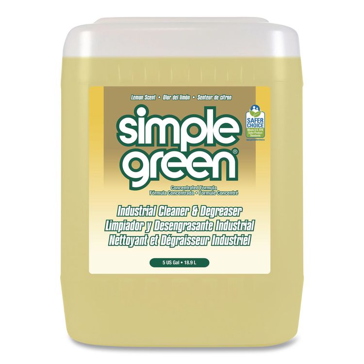 Simple Green Industrial Cleaner and Degreaser, Lemon Scent, 5 gal Pail (SMP3014005)