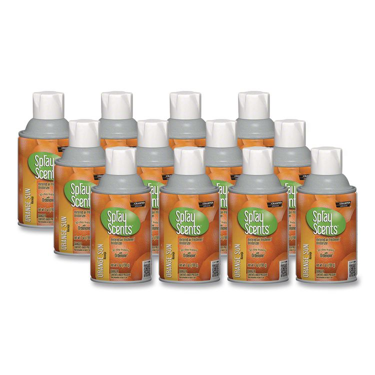 Chase Products Champion Sprayon SPRAYScents Metered Air Freshener Refill, Orange Sun, 7 oz Aerosol Spray 12/Carton (CHP5182)