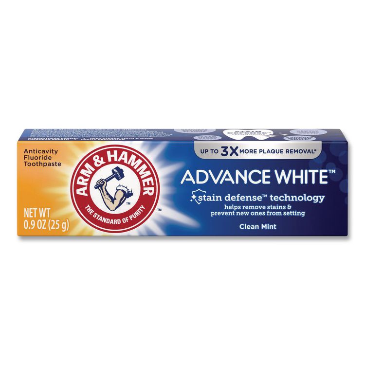 Arm & Hammer Advance White Toothpaste, 0.9 oz Tube, 72/Carton (CDC3320018600)