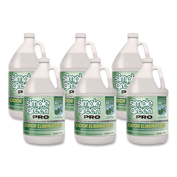Simple Green Pro Odor Eliminator, Eucalyptus Scent, 1 gal Bottle, 6/Carton (SMP4251128)