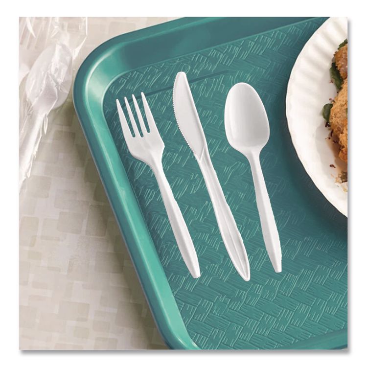 SCCRSW7Z - SOLO Reliance Mediumweight Cutlery Kit, Fork/Knife/Spoon, Plastic, White, 500/Carton (SCCRSW7Z) - Image 2