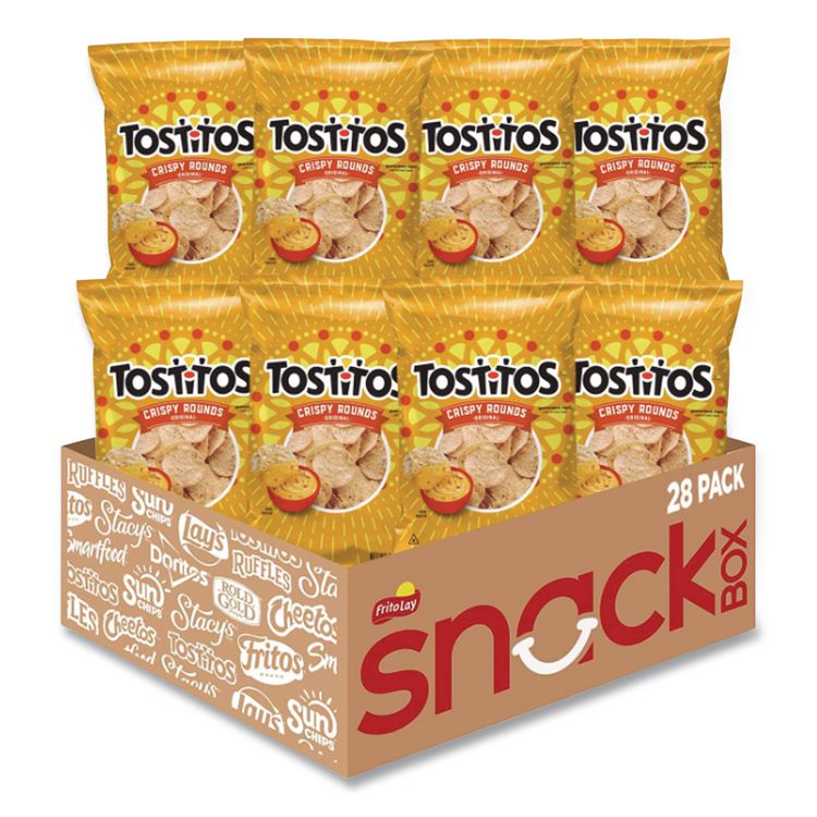 Tostitos Tortilla Chips Crispy Rounds, 3 oz Bag, 28/Carton (LAY20871)