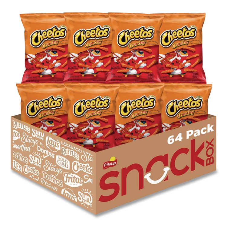 Cheetos Crunchy Cheese Flavored Snacks, 2 oz Bag, 64/Carton (LAY44366)