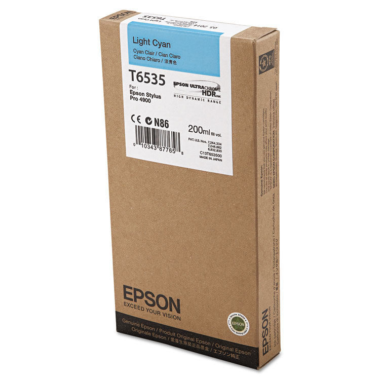 Epson T653500 UltraChrome HDR Ink, Light Cyan (EPST653500)