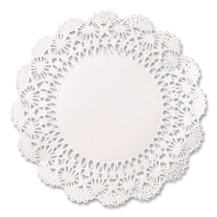 Hoffmaster Cambridge Lace Doilies, Round, 4", White, 10,000/Carton (HFM500000)