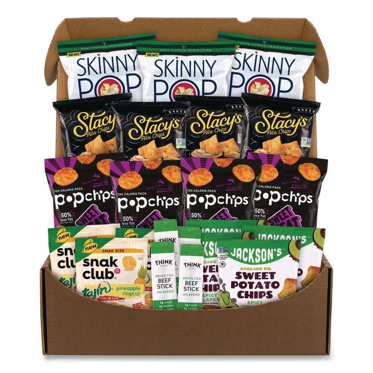 Snack Box Pros Sweet and Spicy Snack Box, 22 Assorted Snacks/Box (GRR70000194)
