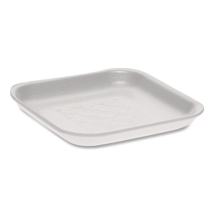 Pactiv Evergreen Supermarket Tray, #1S, 5.1 x 5.1 x 0.65, White, Foam, 1,000/Carton (PCT0TF101S00000)
