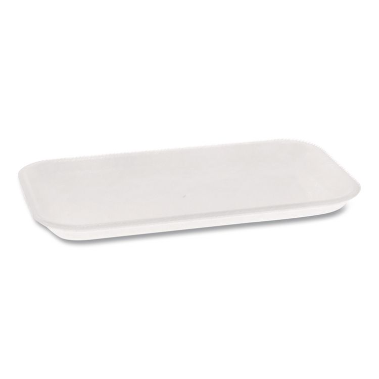 Pactiv Evergreen Supermarket Tray, #17S, 8.3 x 4.8 x 0.65, White, Foam, 1,000/Carton (PCT51P117S)