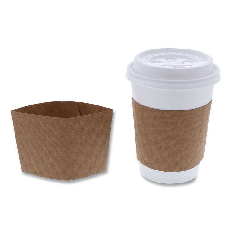 Pactiv Evergreen Hot Cup Sleeve, Fits 10 oz to 24 oz Cups, Brown, 1,000/Carton (PCTDSLVBRN)
