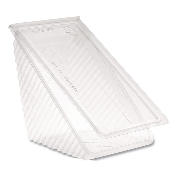 Pactiv Evergreen Plastic Hinged Lid Sandwich Container, 3.25 x 6.5 x 3, Clear, 85/Pack, 3 Packs/Carton (PCTY11334)