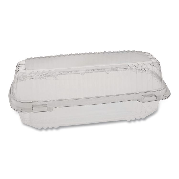 Pactiv Evergreen ClearView SmartLock Hinged Lid Container, 23 oz, 8.5 x 4 x 2.5, Clear, Plastic, 250/Carton (PCTYCI81048)