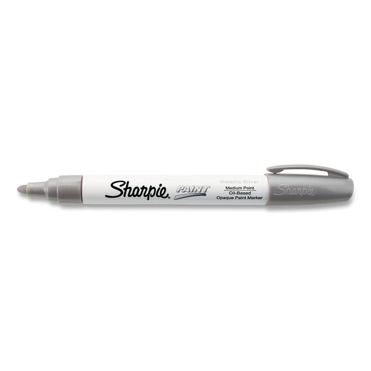 Sharpie Permanent Paint Marker, Fine Bullet Tip, Silver (SAN35545)