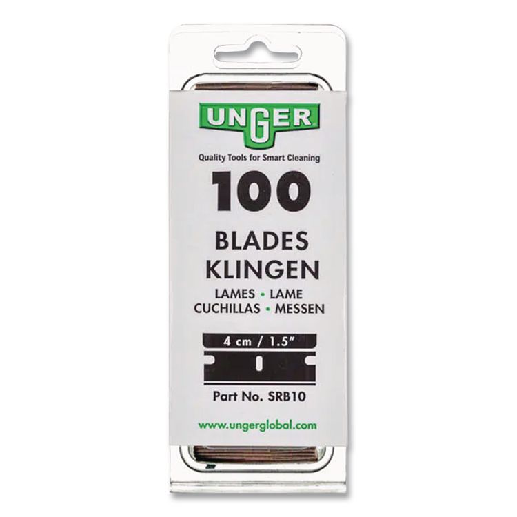 Unger Safety Scraper Replacement Blades, #9, Stainless Steel, 100/Box (UNGSRB30)