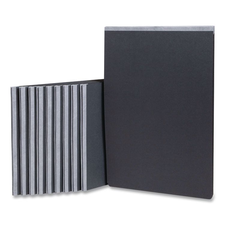 Smead Prong Fastener Pressboard Report Cover, Two-Piece Prong Fastener, 3" Capacity, 11 x 17, Black/Black (SMD81179)